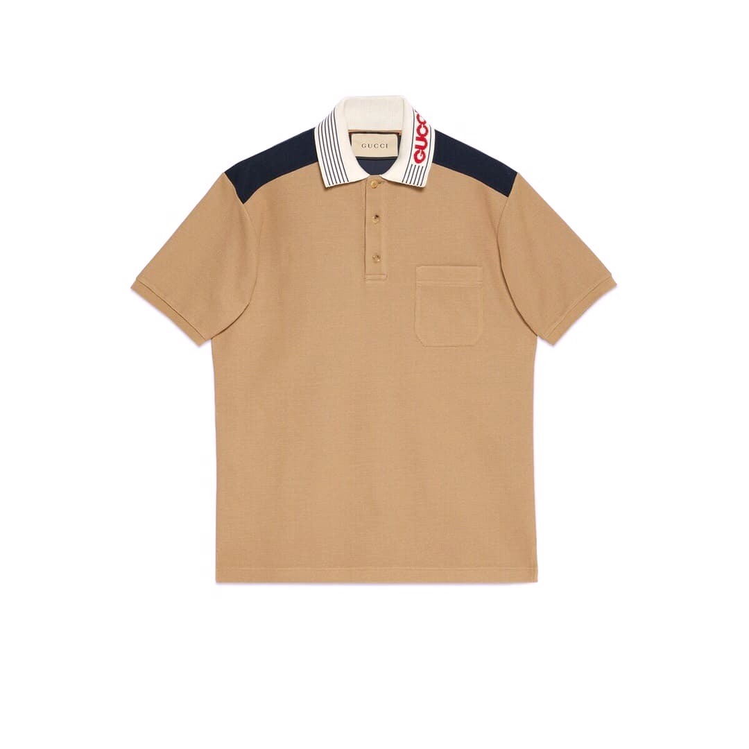ÁO GUCCI GG POLO SHIRT MÀU NÂU UNISEX