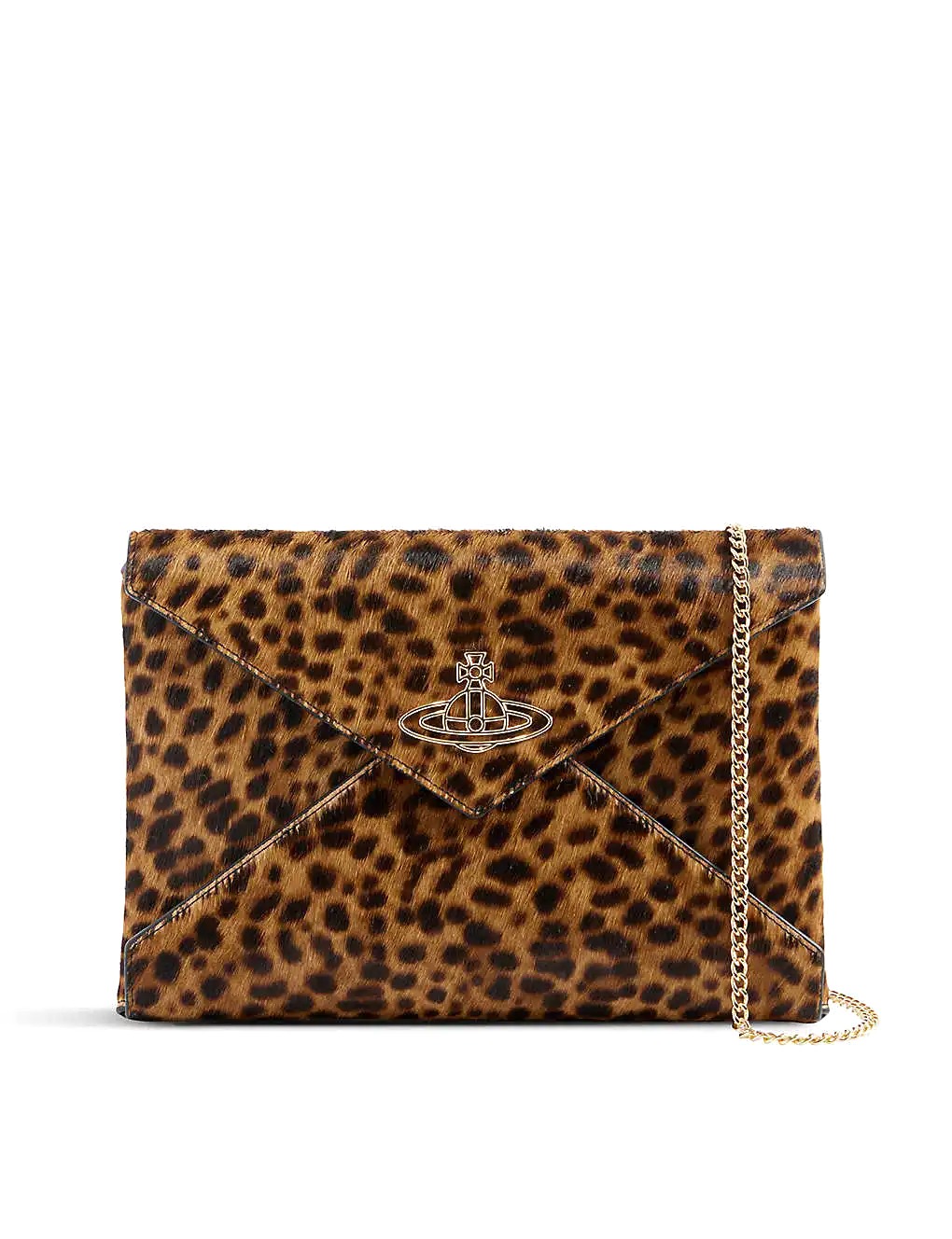 VÍ VIVIENNE WESTWOOD Orb-embellished chain-strap leather clutch