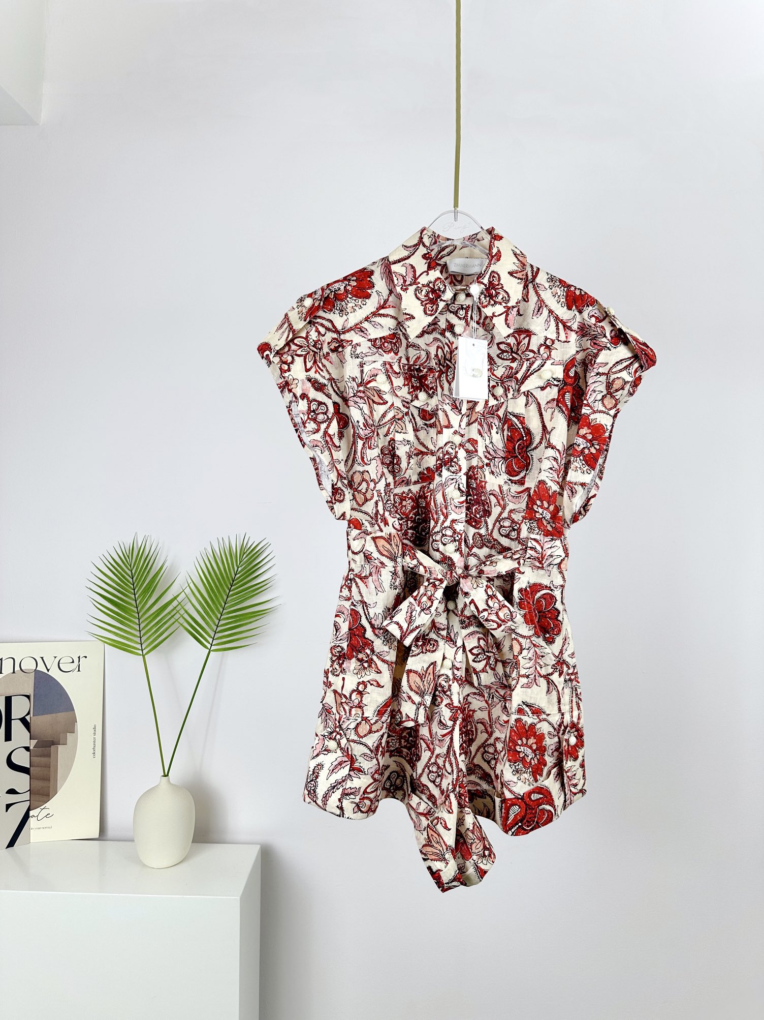 VÁY ZIMMERMANN Red Flower Vintage Dress