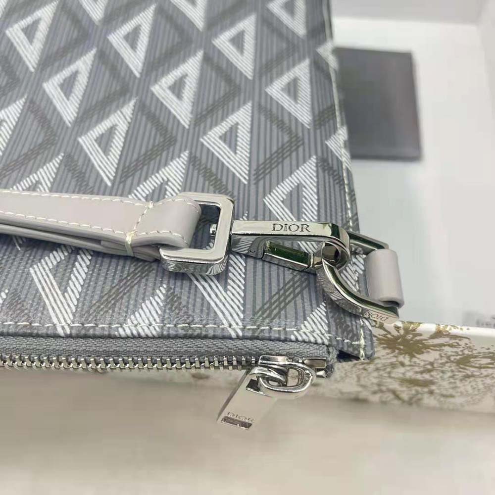 TÚI Dior A5 Pouch Dior Gray CD Diamond Canvas