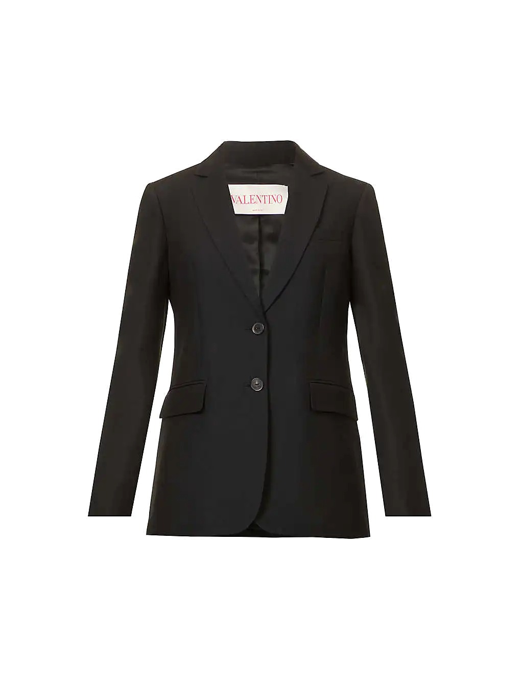 ÁO VALENTINO Tailored-fit wool and silk-blend jacket