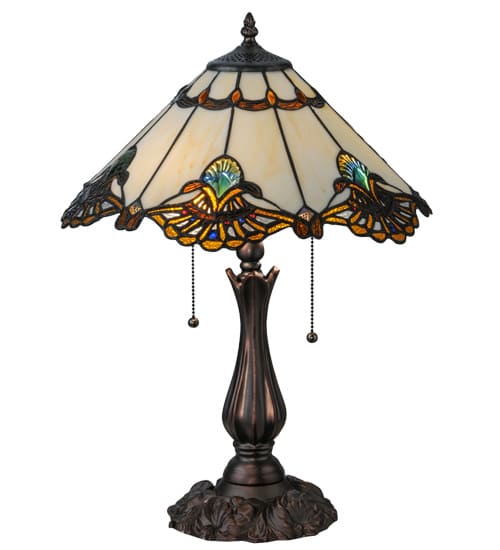 ĐÈN BÀN TIFFANY BĂNG CHUYỀN NGỌC