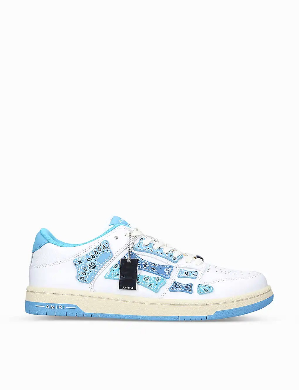 GIÀY AMIRI Skel-Top bandana-print leather low-top trainers
