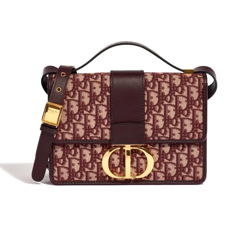 TÚI DIOR 30 Montaigne Oblique Jacquard Red