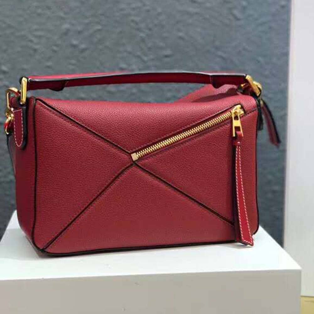 Túi Loewe Women Puzzle Small Bag in Classic Calf Leather-Red