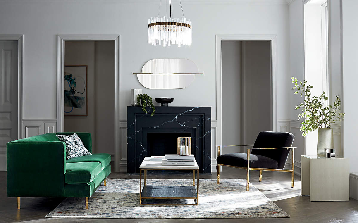BÀN TRÀ PHÒNG KHÁCH 2 TONE GREY AND WHITE MARBLE COFFEE TABLE