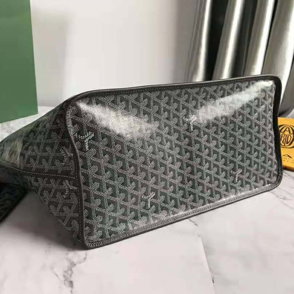 TÚI Goyard Women Sac Saint Louis GM in Goyardine Canvas & Chevroches Calfskin-Silver