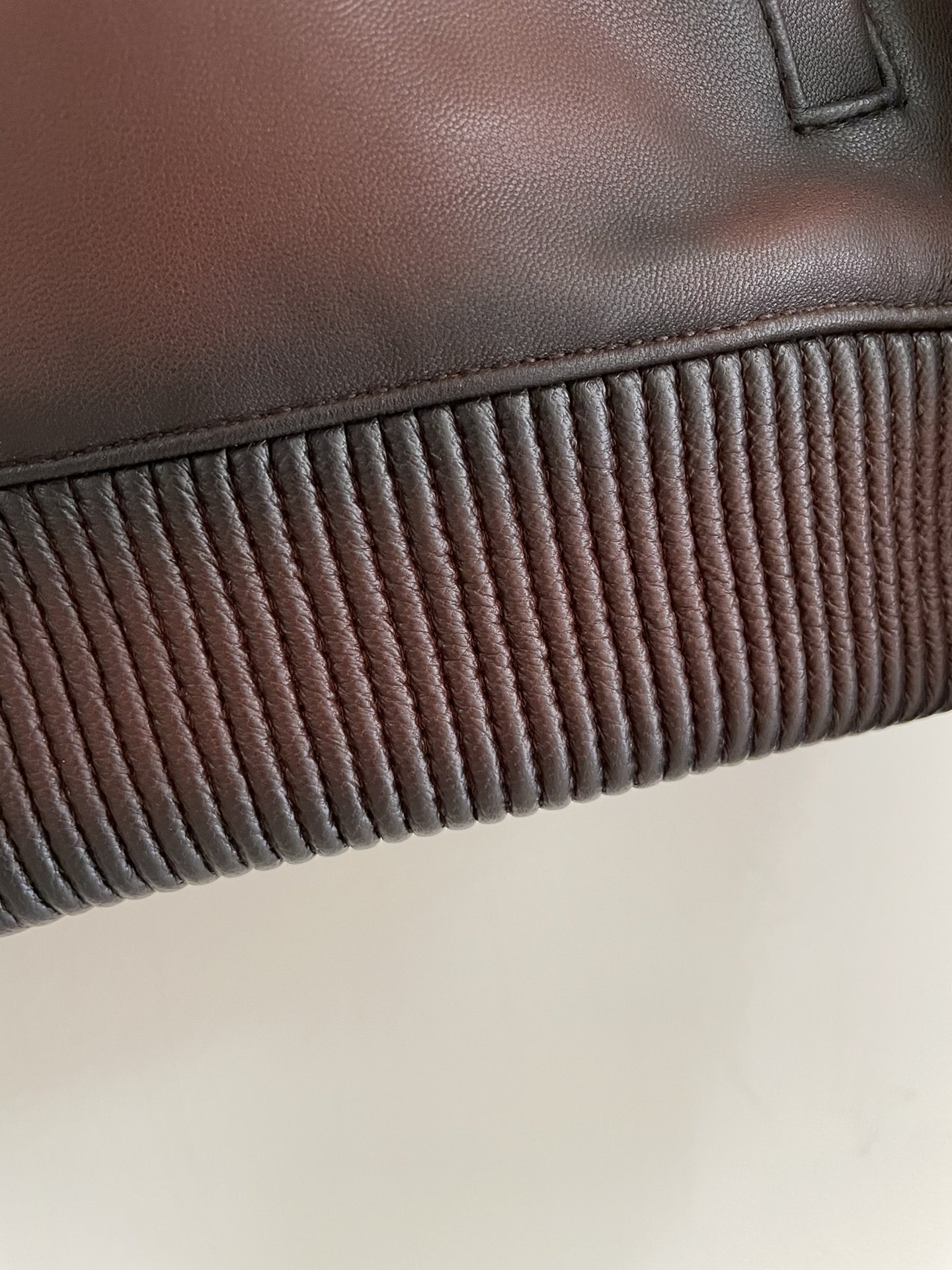 ÁO BERLUTI LEATHER JACKET RED BROWN