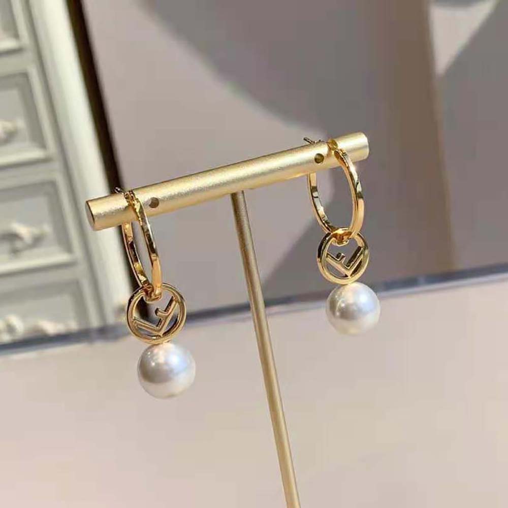 Bông tai Fendi F Is Fendi Earrings Gold-coloured