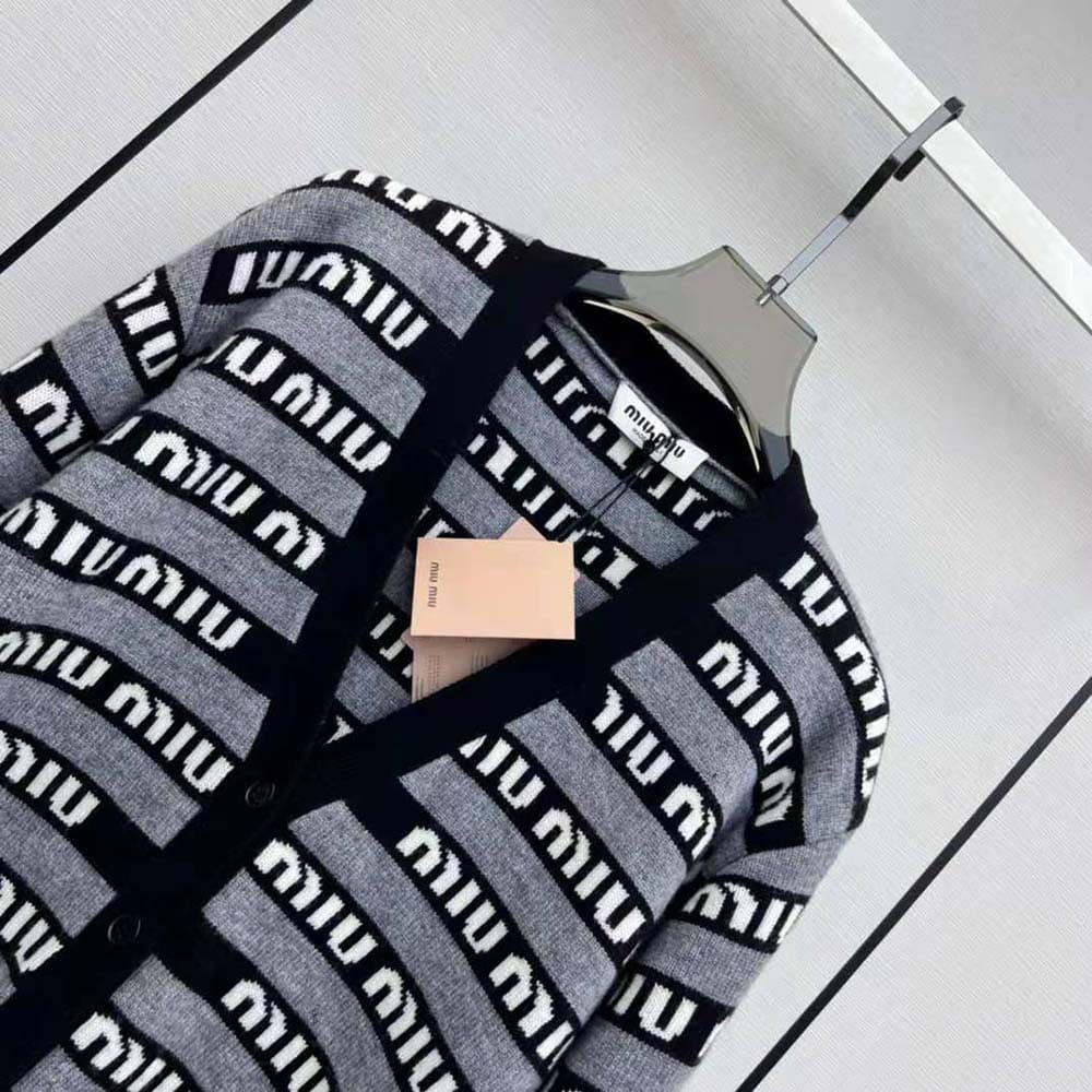 ÁO Miu Miu Women Wool Cardigan-Black