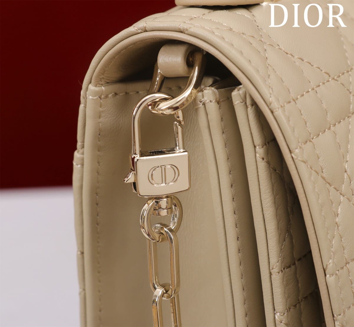 TÚI CHRISTIAN DIOR Mini Miss Dior Bag Cream Cannage Lambskin