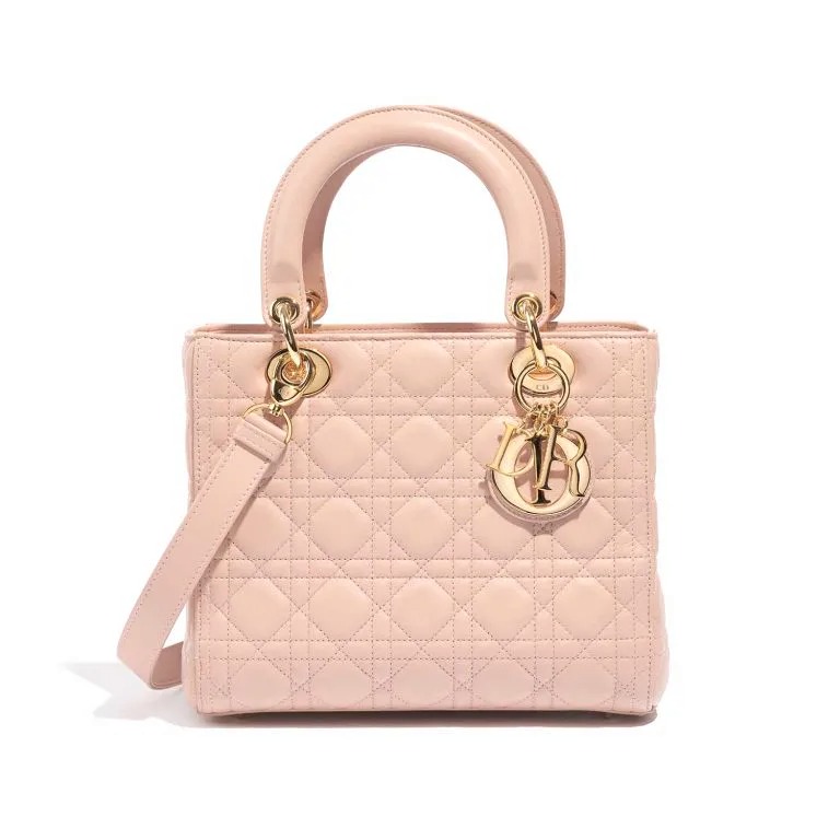TÚI DIOR Lady Medium Calf Light Pink