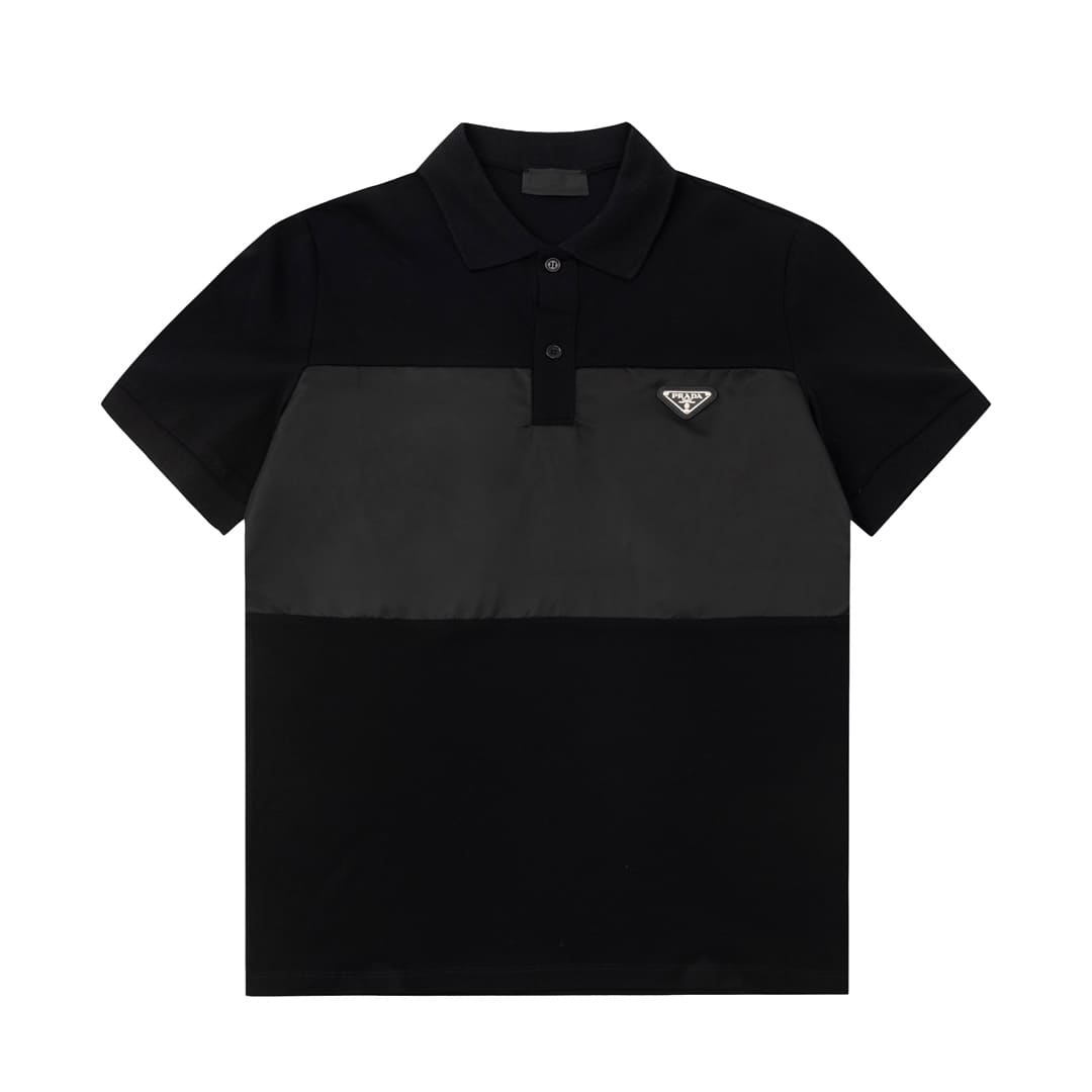ÁO PRADA POLO SHIRT MÀU ĐEN UNISEX