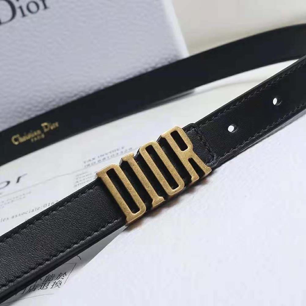 DÂY LƯNG Dior Women D-Fence Belt Black Smooth Calfskin 30 MM