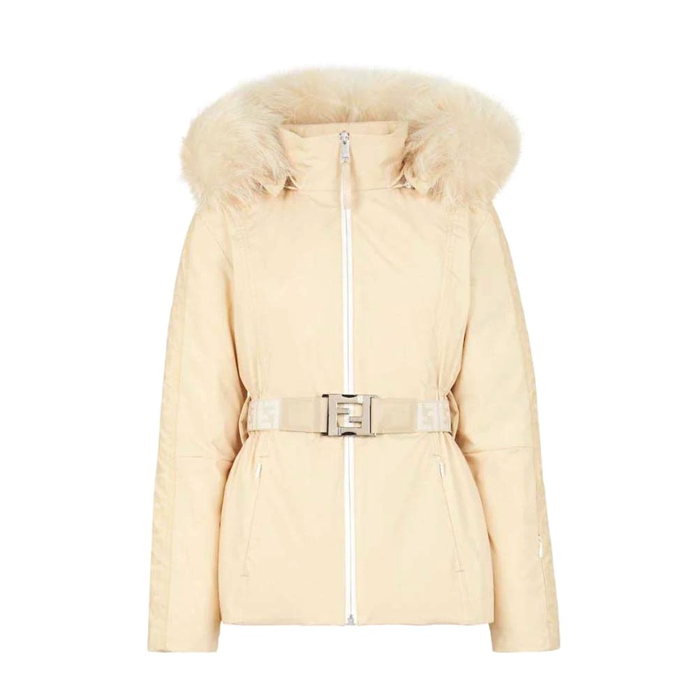 ÁO Fendi Women Ski Jacket in White Nylon