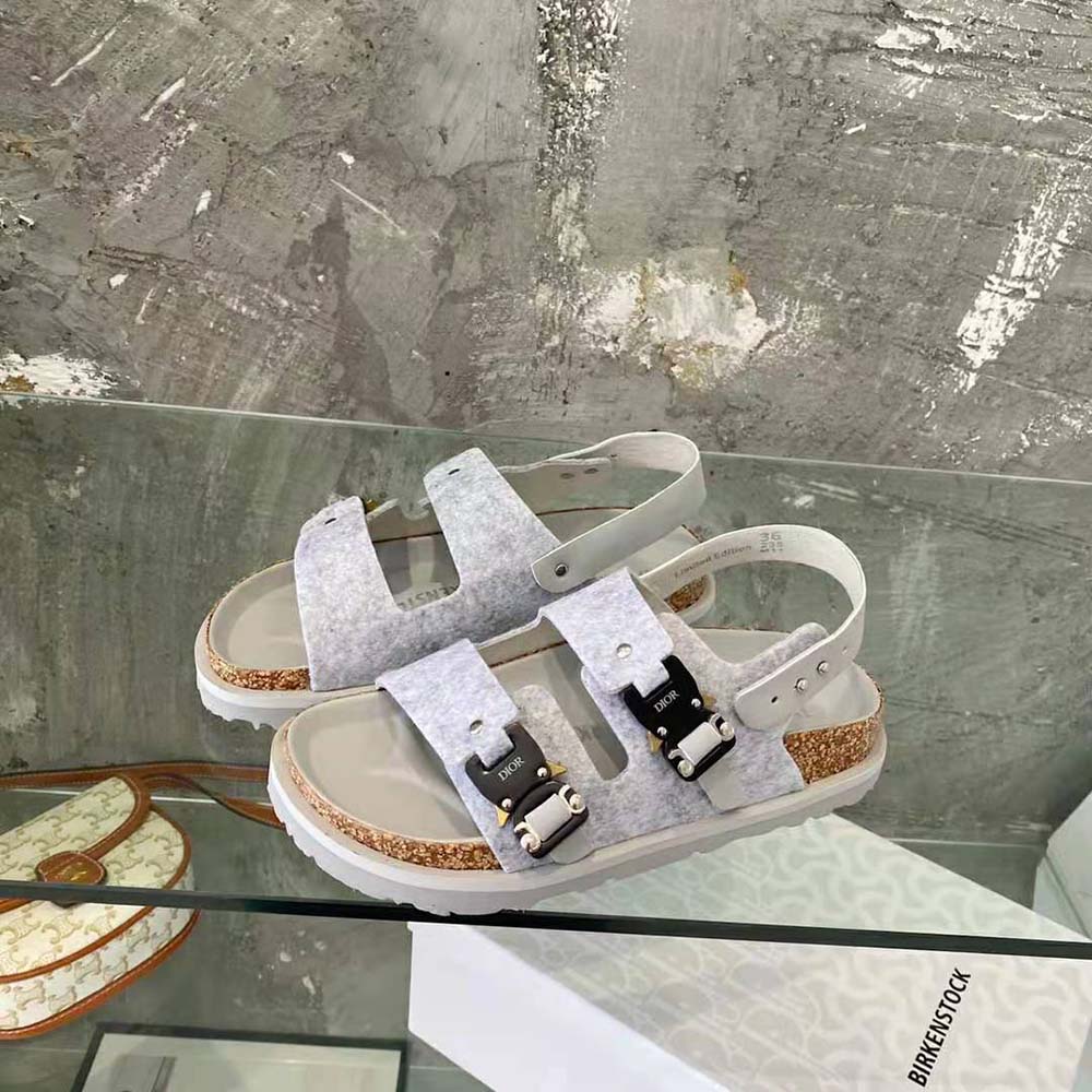 Dior Birkenstock Milano Grey Dior By Birkenstock Tokio Mule Grey