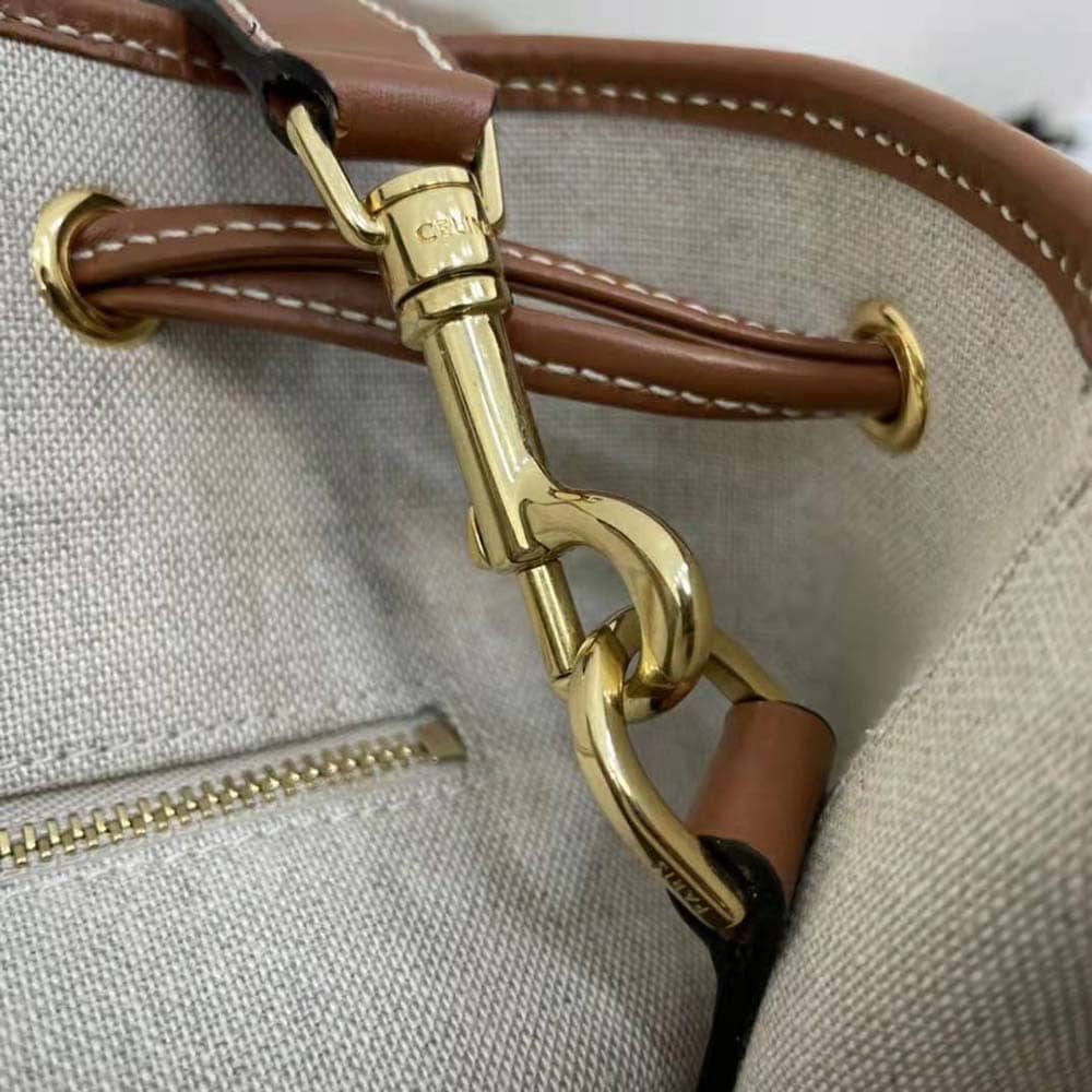 TÚI Celine Women Seau Marin in Textile and Calfskin