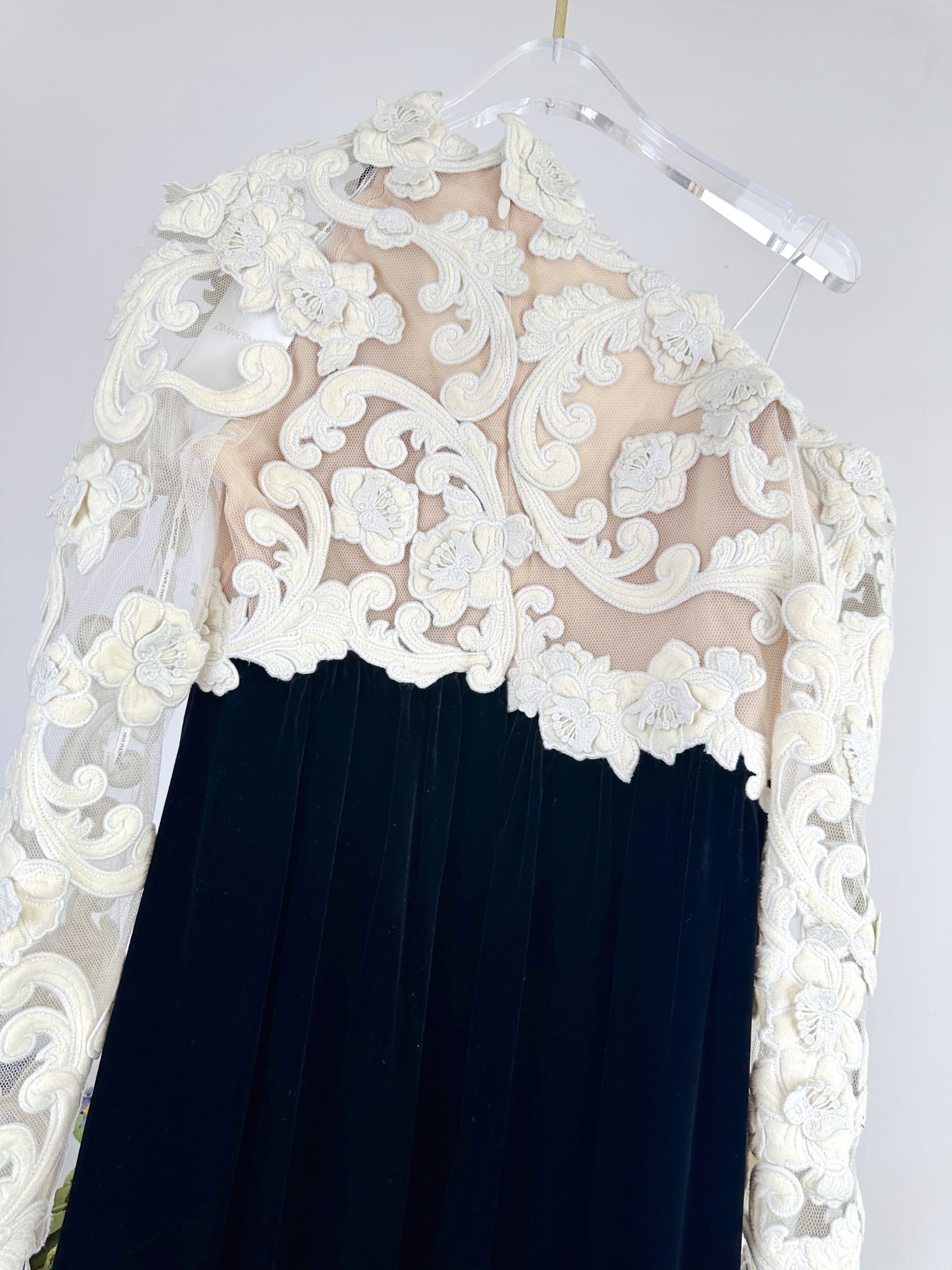 VÁY ZIMMERMANN Flower Black White Vintage Dress High Classy