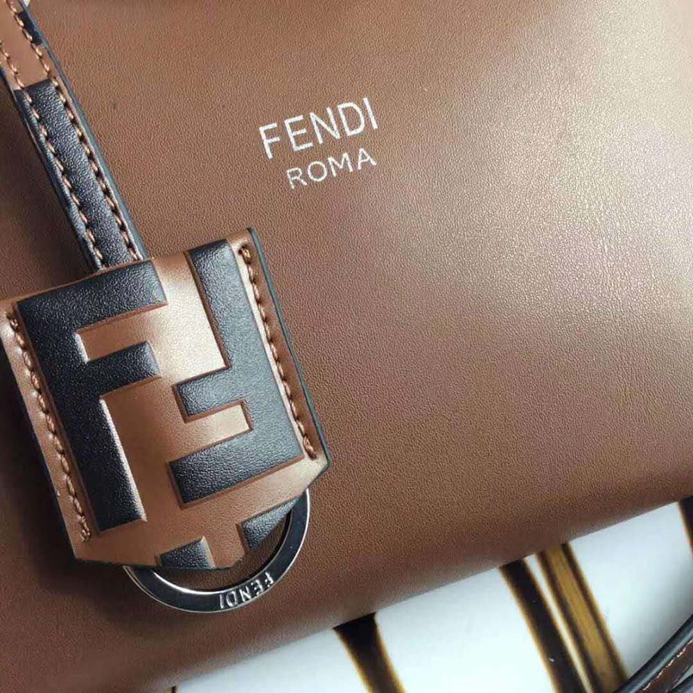 TÚI FENDI Women By the Way Mini Small Leather Boston Bag-Brown