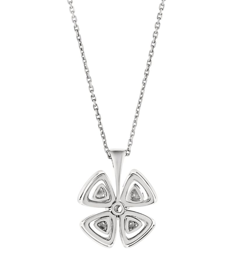 Vòng cổ BVLGARI White Gold and Diamond Fiorever Necklace vàng trắng 18K