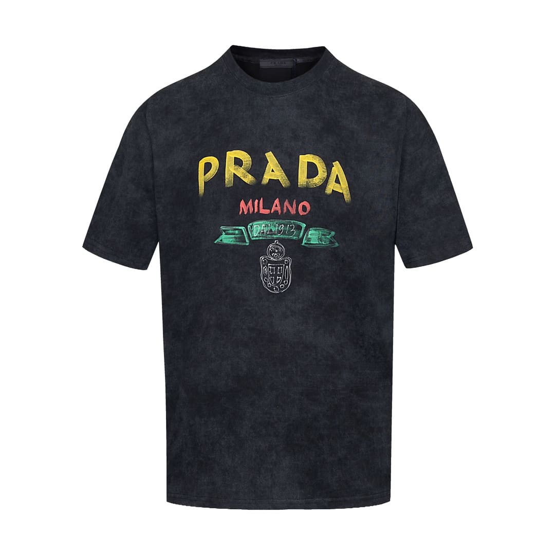 ÁO PRADA T SHIRT MÀU ĐEN UNISEX