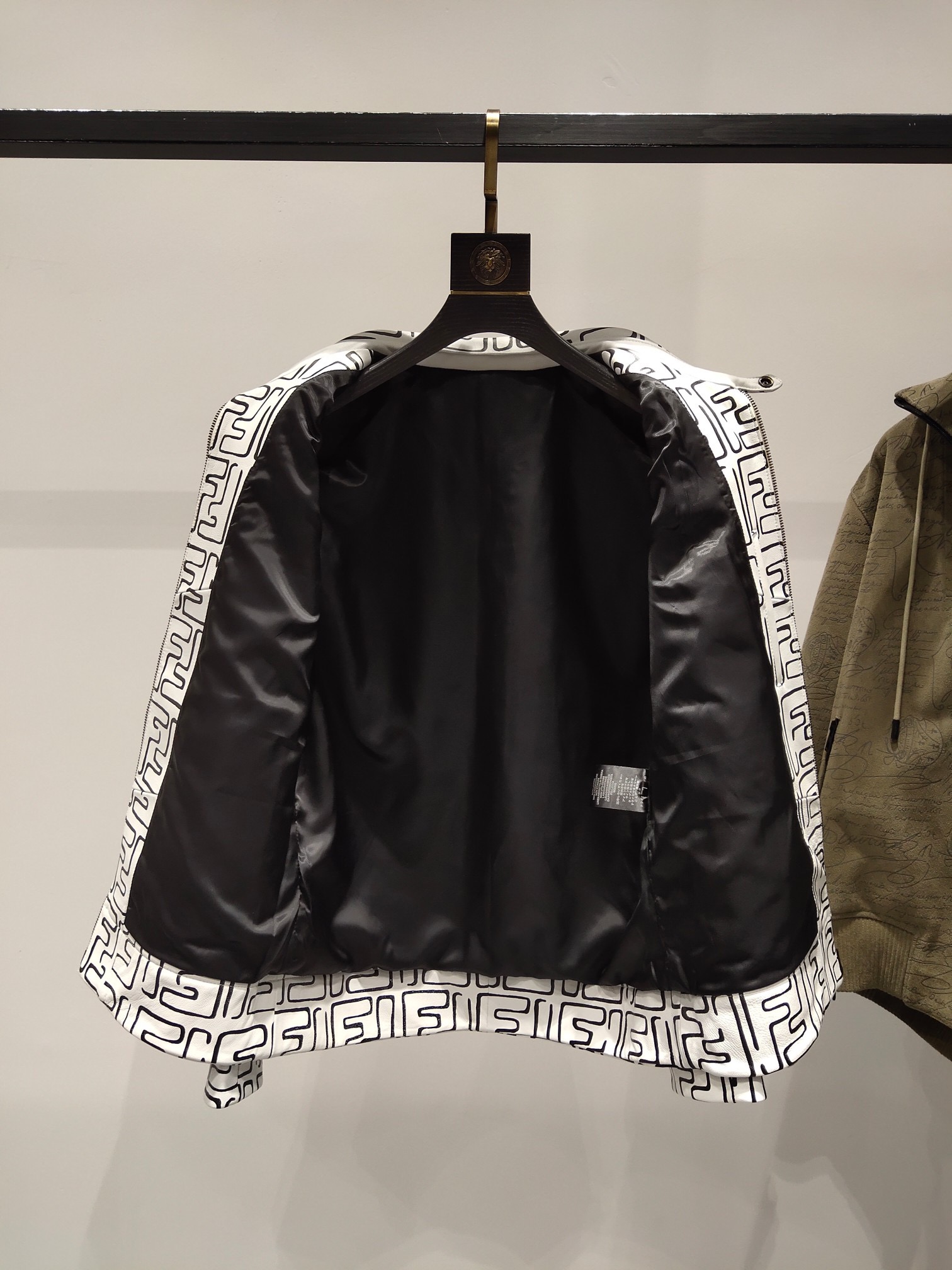 ÁO FENDI FF LEATHER JACKET