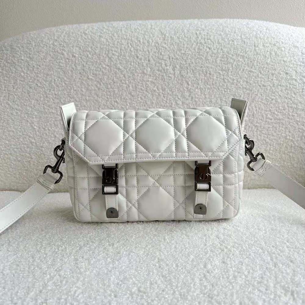 TÚI Dior Women Small Diorcamp Bag Latte Macrocannage Calfskin Top Quality