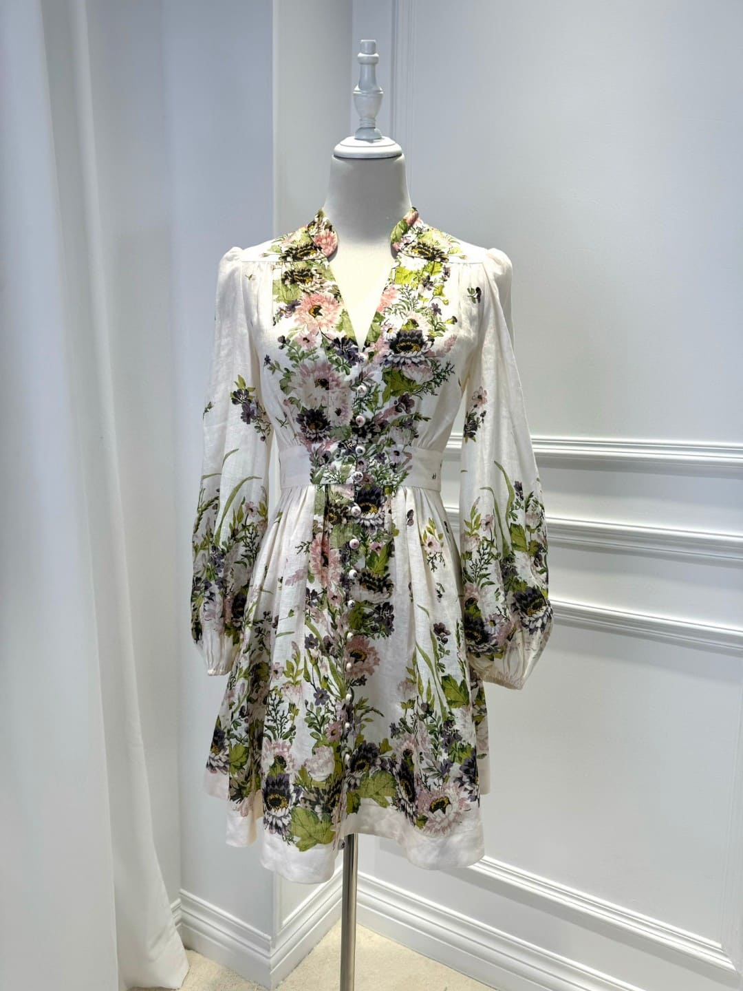 VÁY ZIMMERMANN V NECK FLOWER MID DRESS High Classy