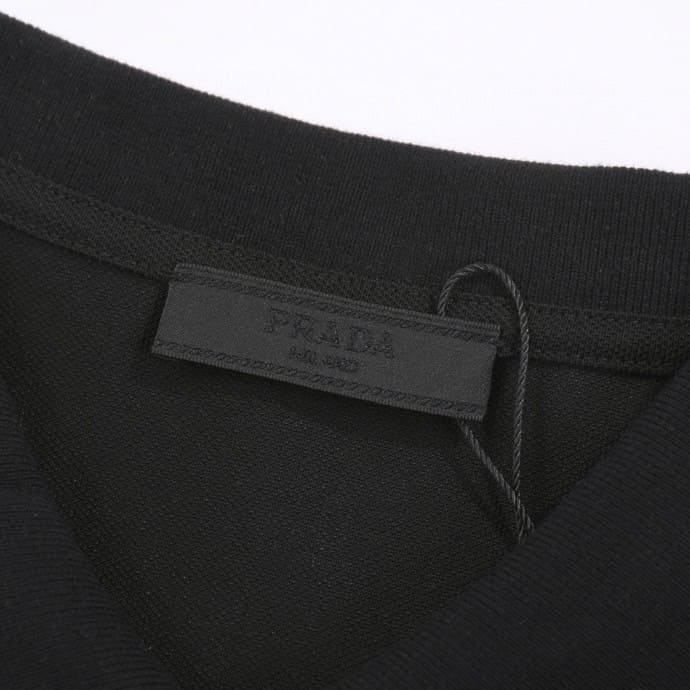 ÁO PRADA POLO SHIRT MÀU ĐEN UNISEX