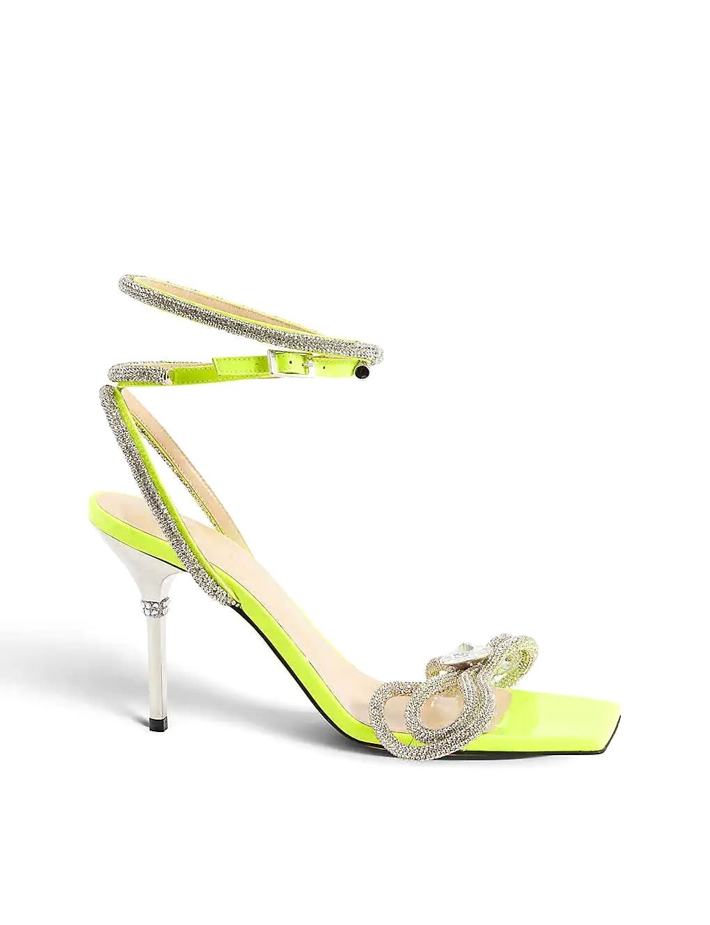 GIÀY MACH & MACH Double Bow Bow crystal-embellished leather heeled sandals