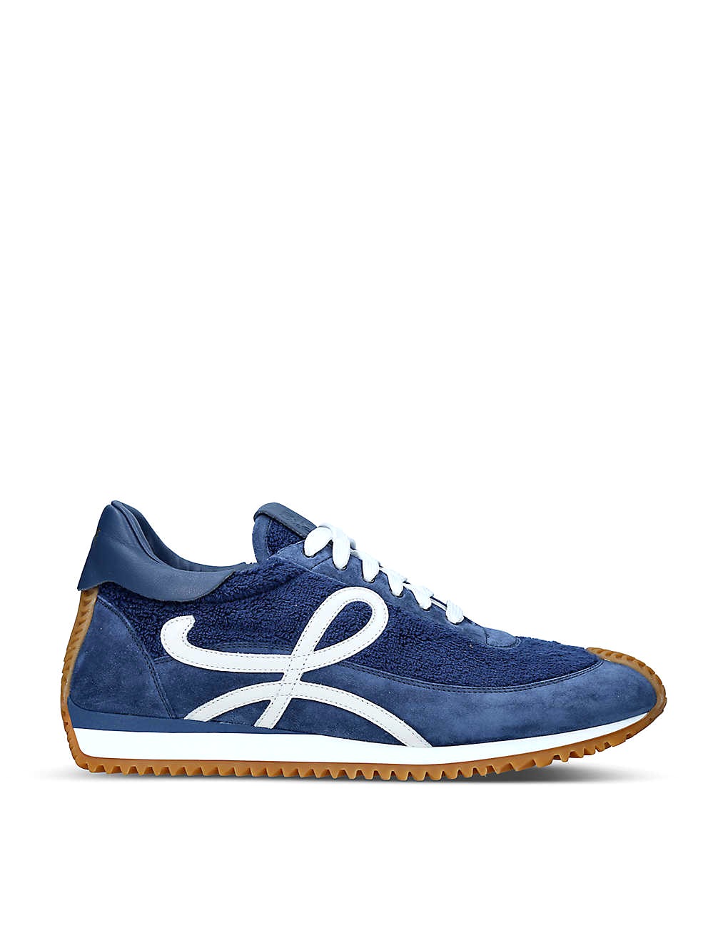 GIÀY LOEWE Flow Runner monogram-embossed leather and shell low-top trainers