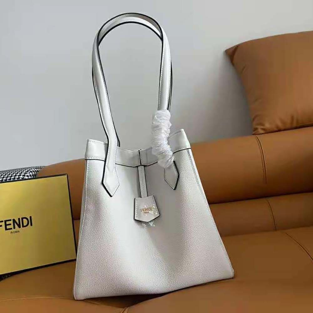 TÚI FENDI Women Origami Medium White Leather Bag
