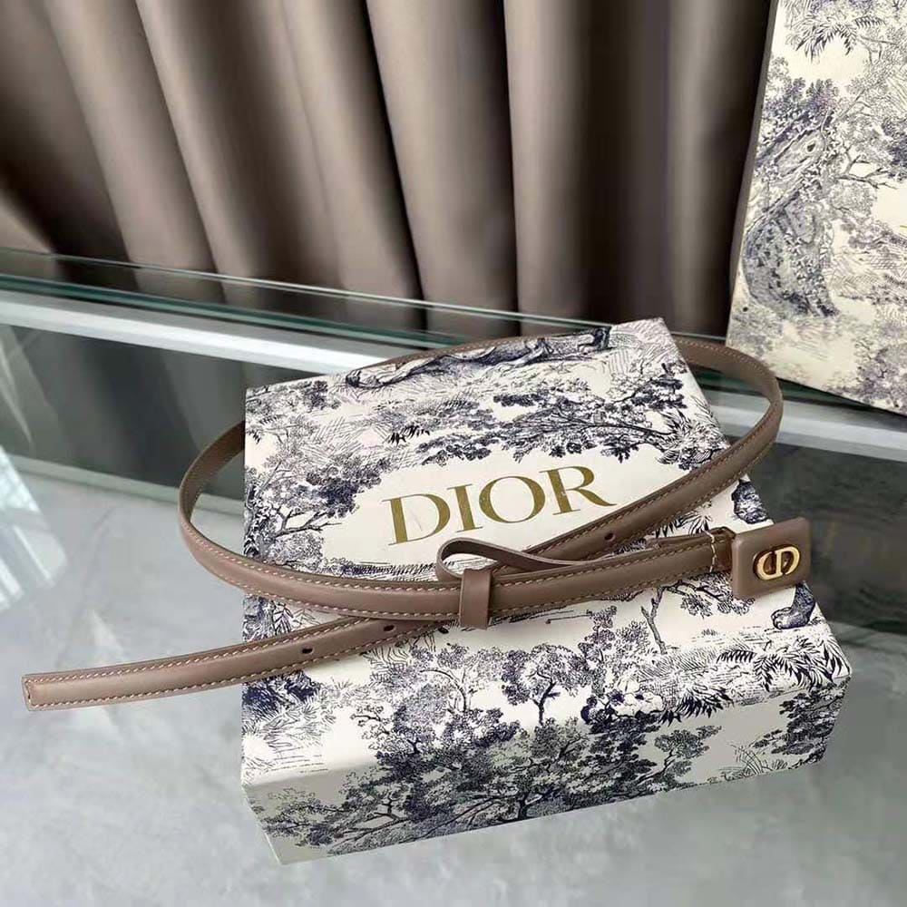DÂY LƯNG Dior Women Bobby Belt Warm Taupe Smooth Calfskin 12 MM