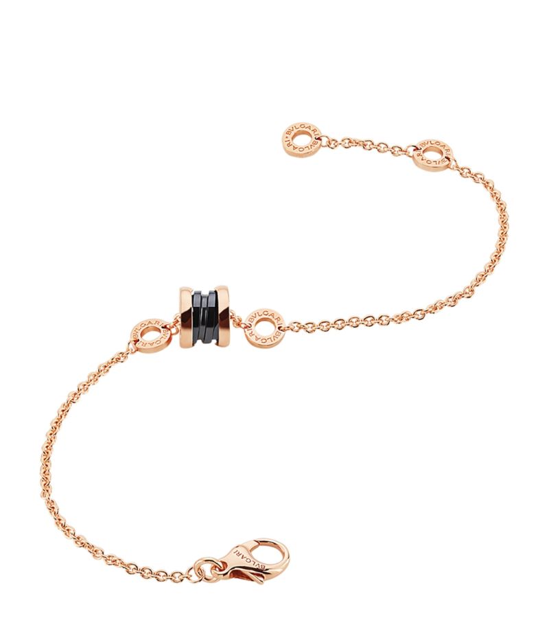 Vòng tay BVLGARI Rose Gold And Ceramic B.Zero1 Bracelet vàng hồng18K