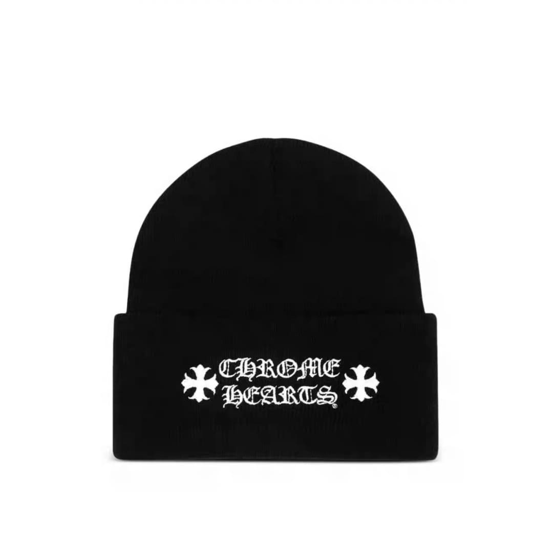 MŨ CHROME HEARTS MERINO BEANNIE MŨ LEN