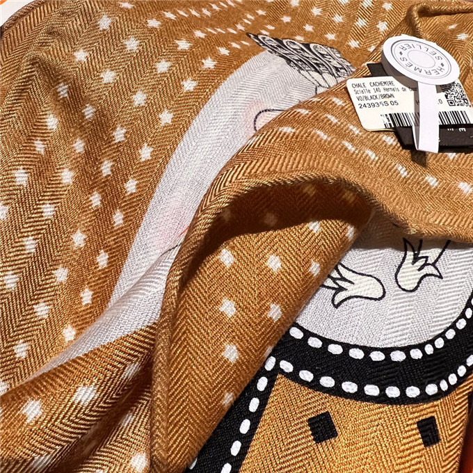 KHĂN Hermes Harnais De Cour Logo scarf
