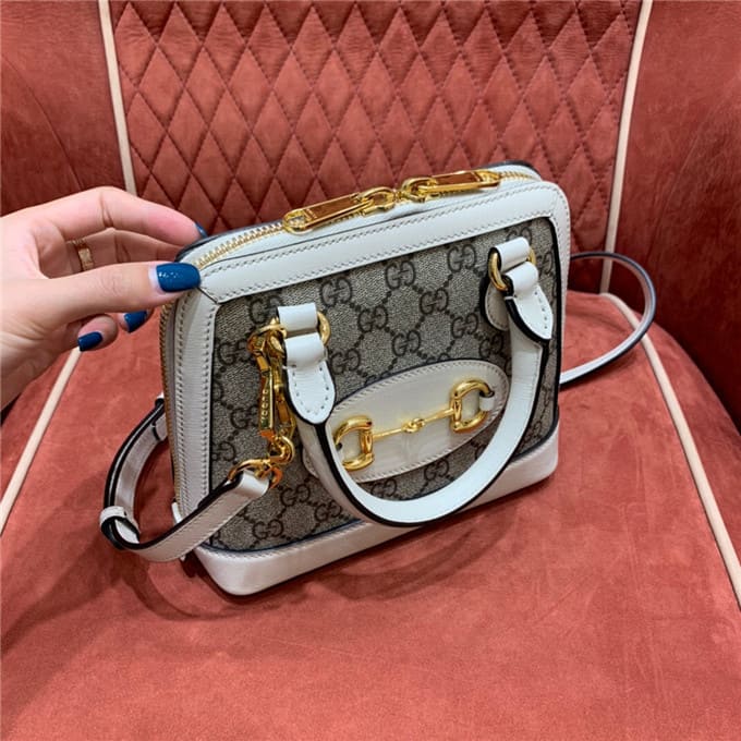 TÚI Gucci Horsebit 1955 mini top handle bag white Top Quality