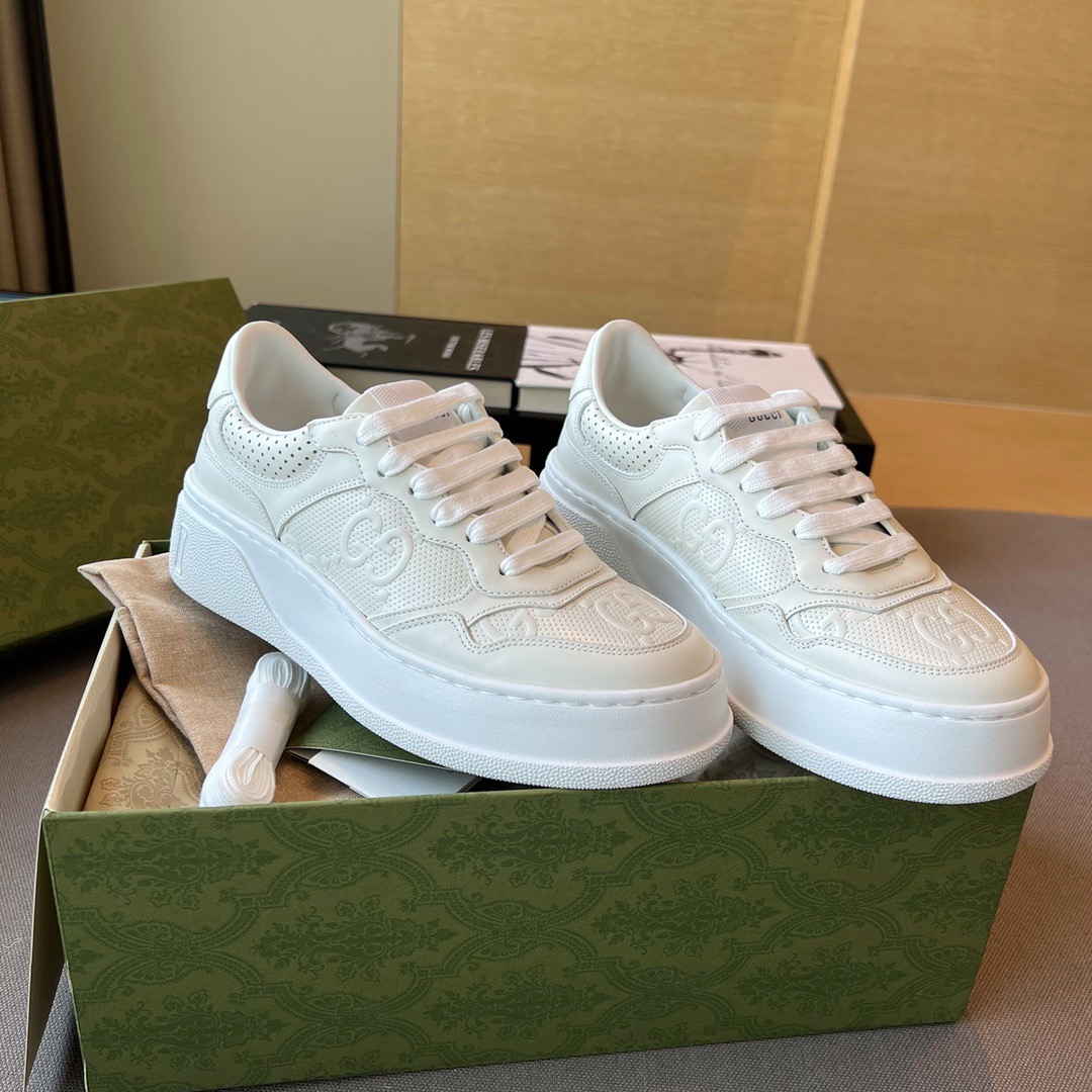 GIÀY GUCCI GG LEATHER  LOGO LOAFER SHOES
