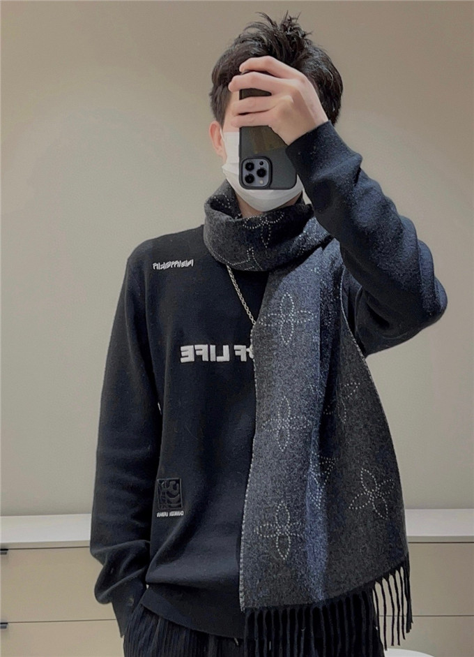 KHĂN Louis Vuitton LV monogram scarf unisex