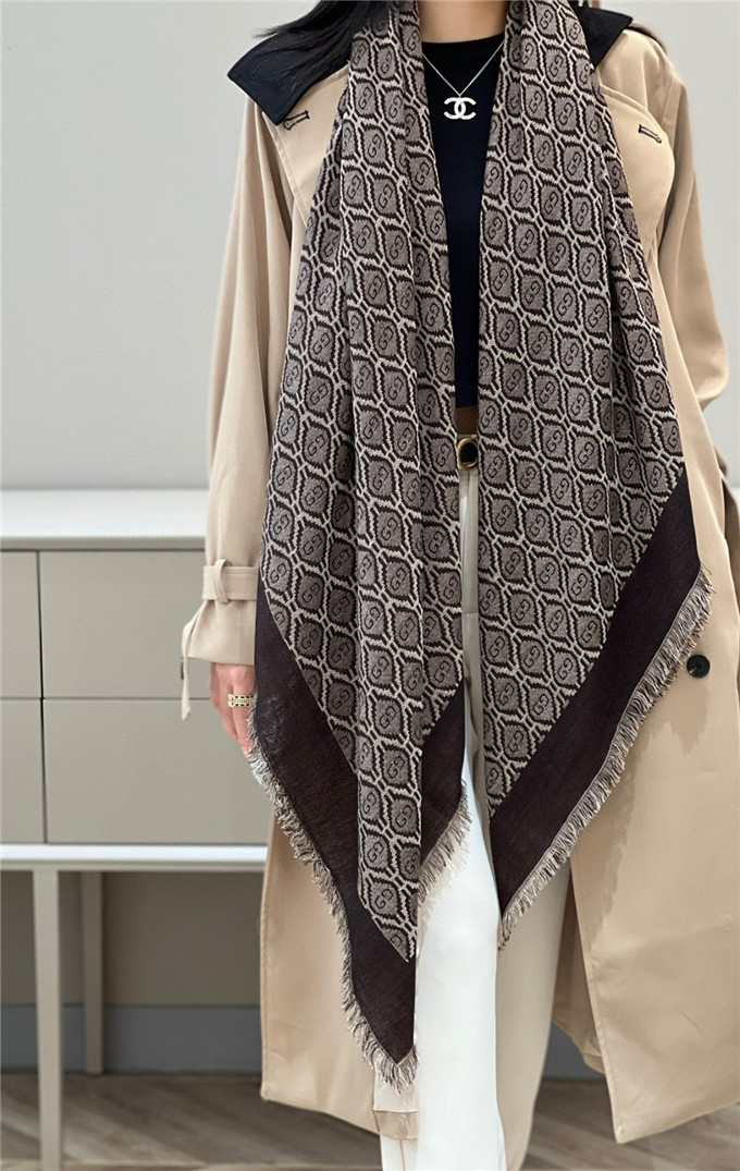 KHĂN Gucci GG Cashmere scarf