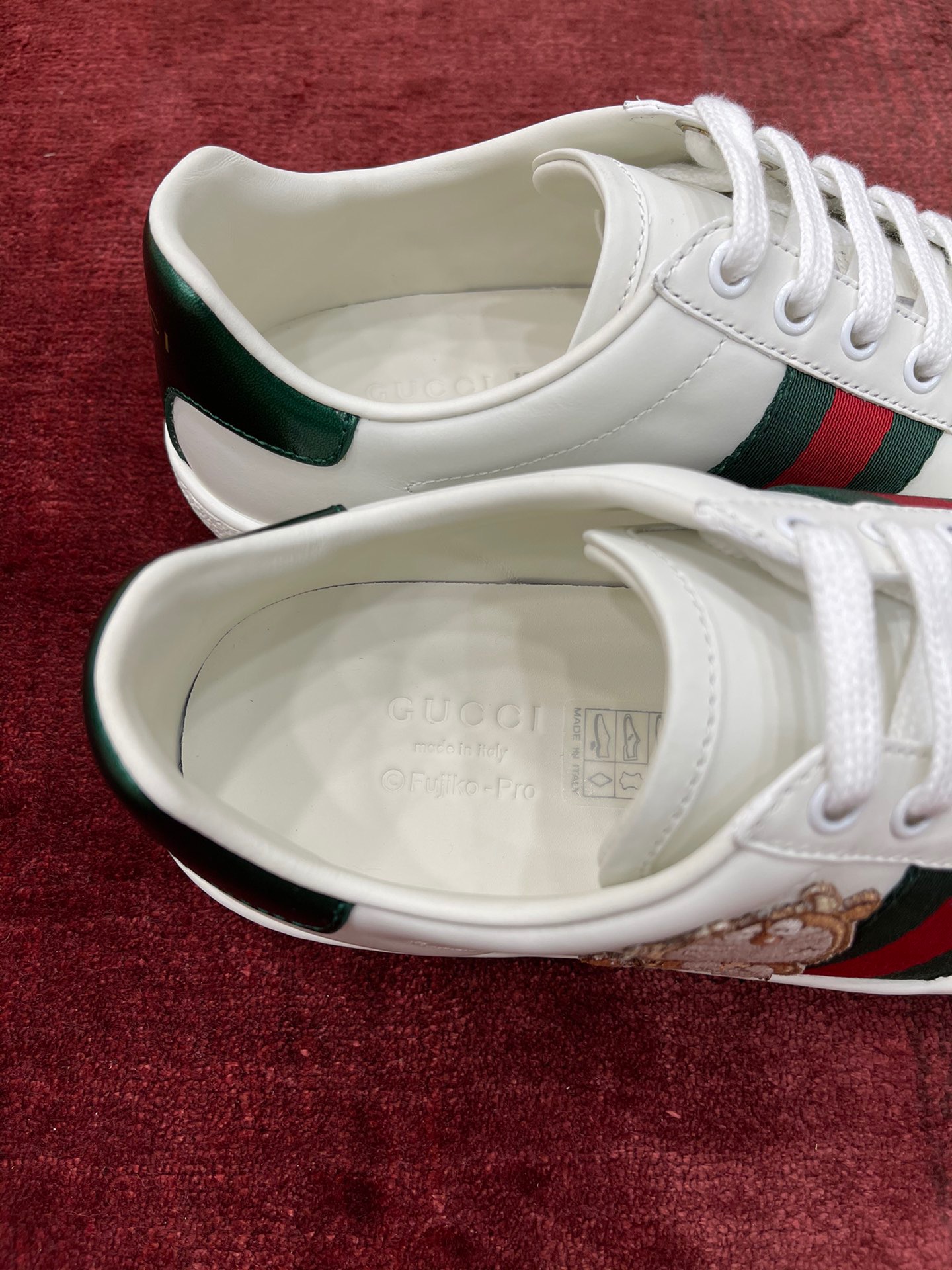 GIÀY GUCCI Leather Ace Sneakers Doraemon White