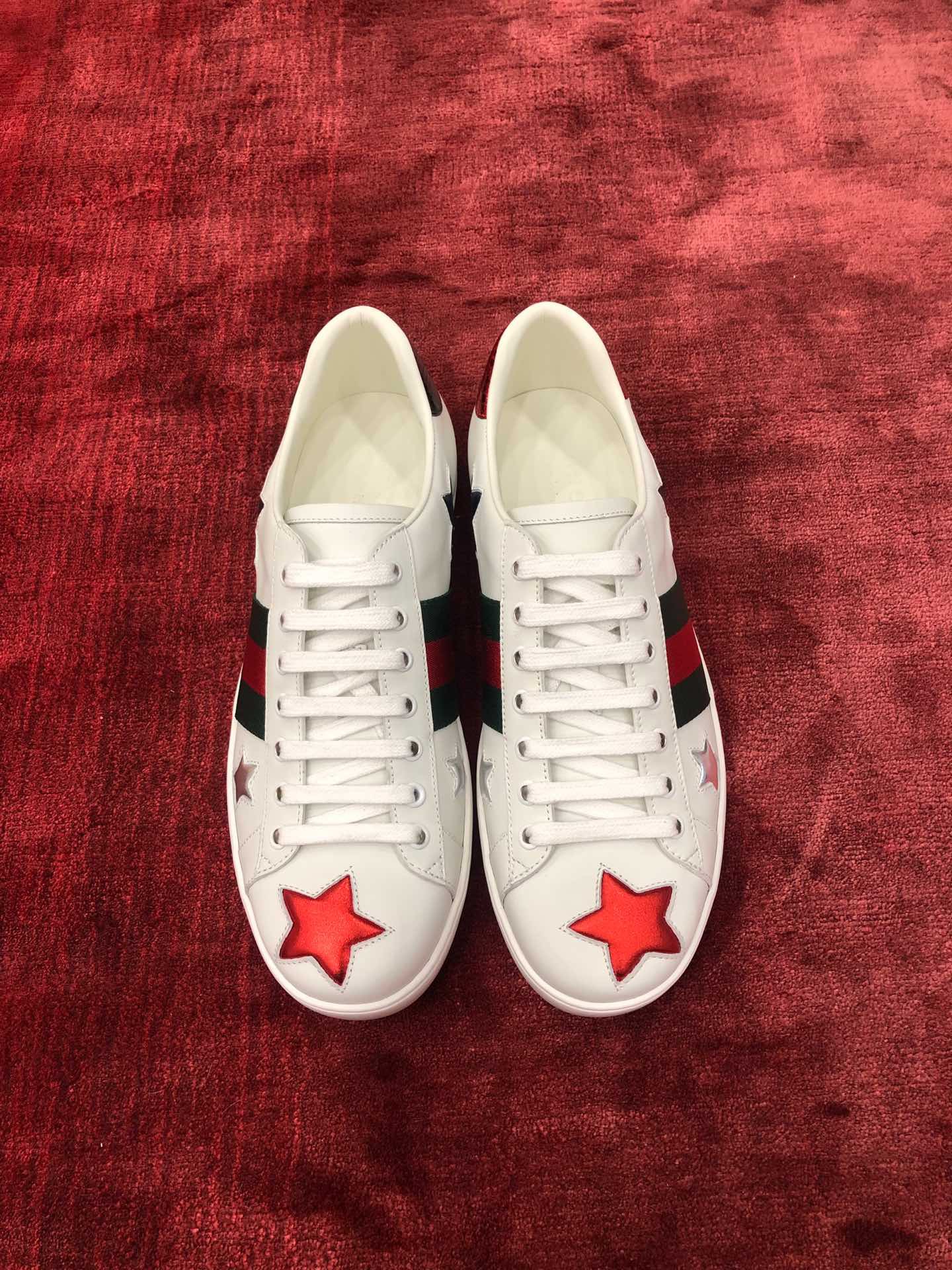 GIÀY GUCCI Leather Ace Sneakers Star White