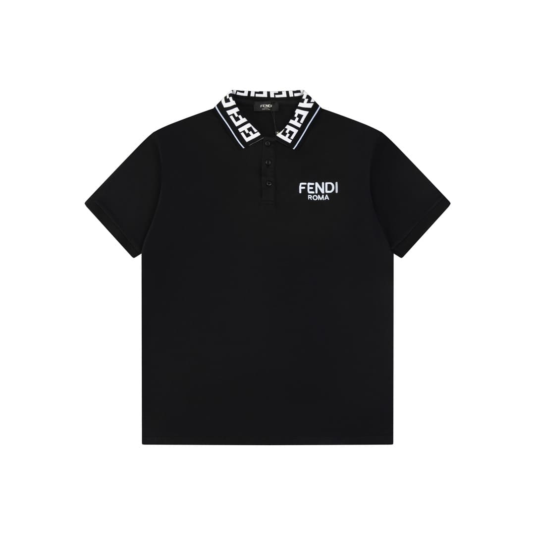 ÁO FENDI POLO SHIRT MÀU ĐEN UNISEX