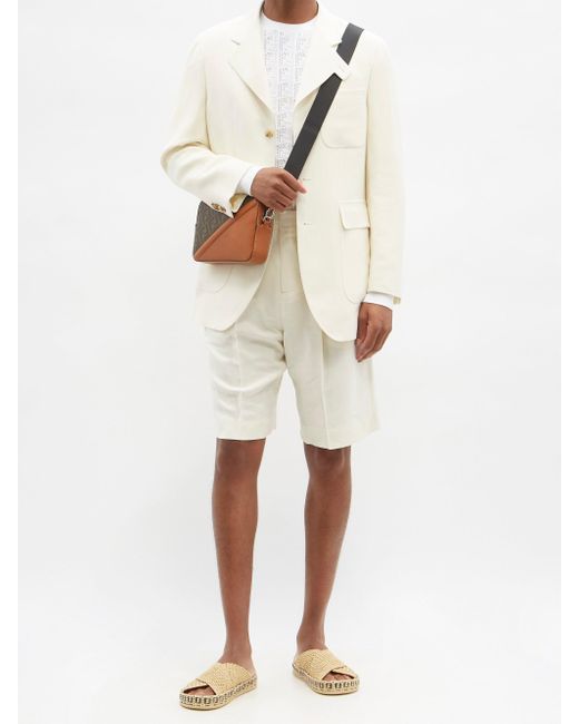 TÚI FENDI FF print Coated canvas and Leather Cross body Bag