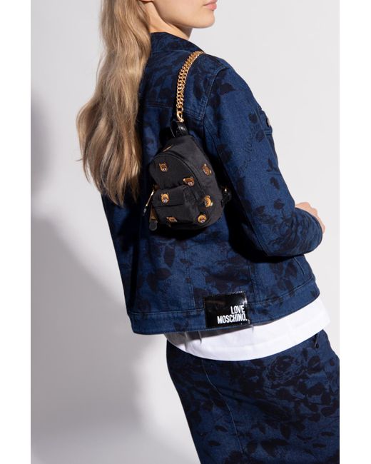 BALO Moschino Black Micro Backpack With Teddy Bear