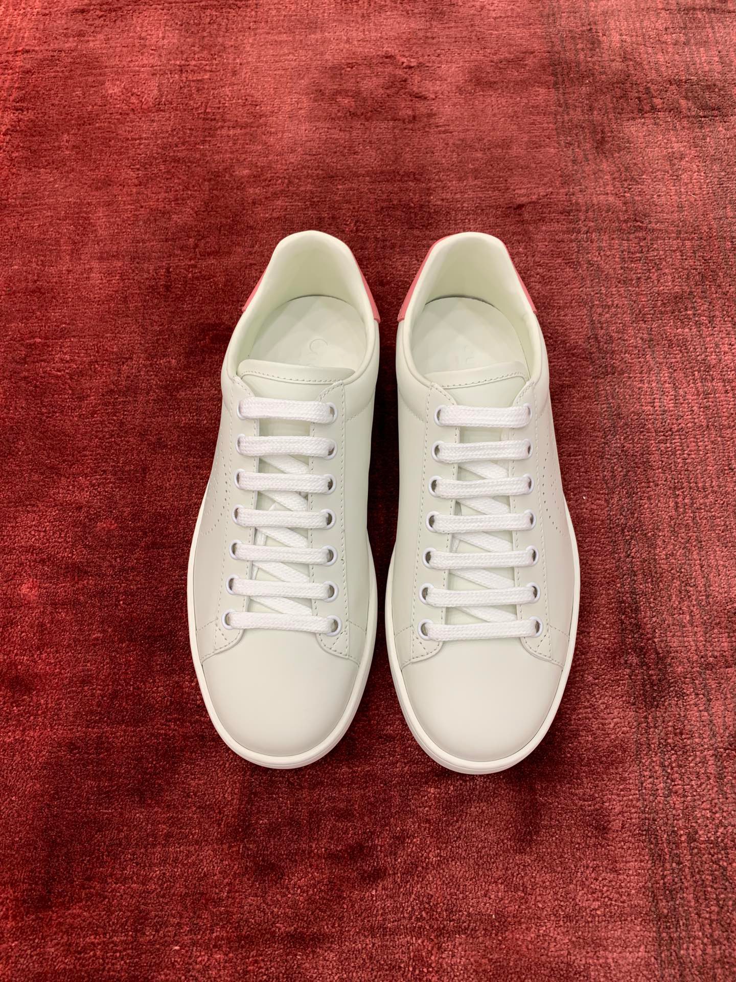 GIÀY GUCCI Leather Ace Sneakers Interlocking GG White