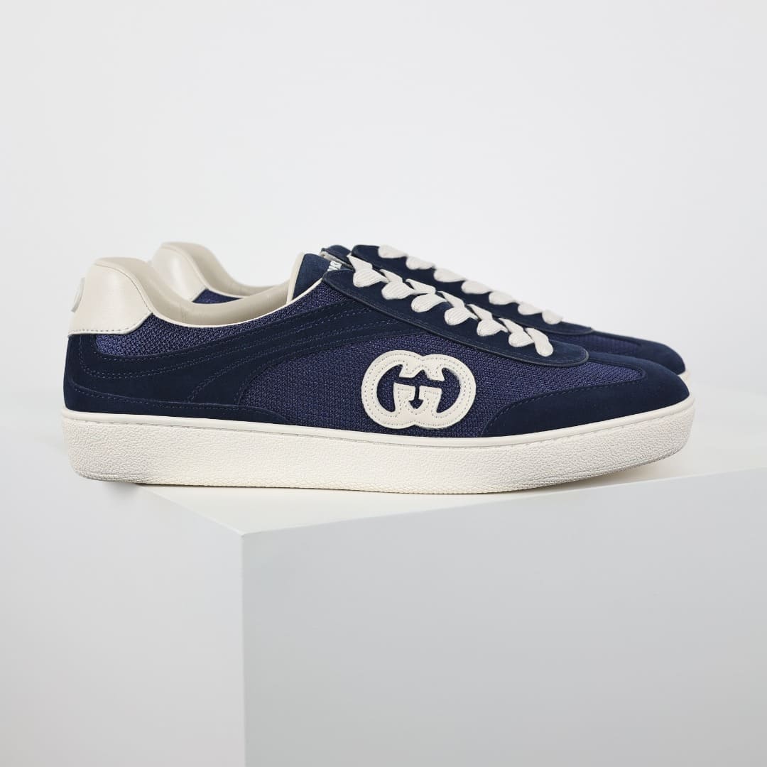 GIÀY GUCCI LIDO SUEDE LEATHER ALL BLUE