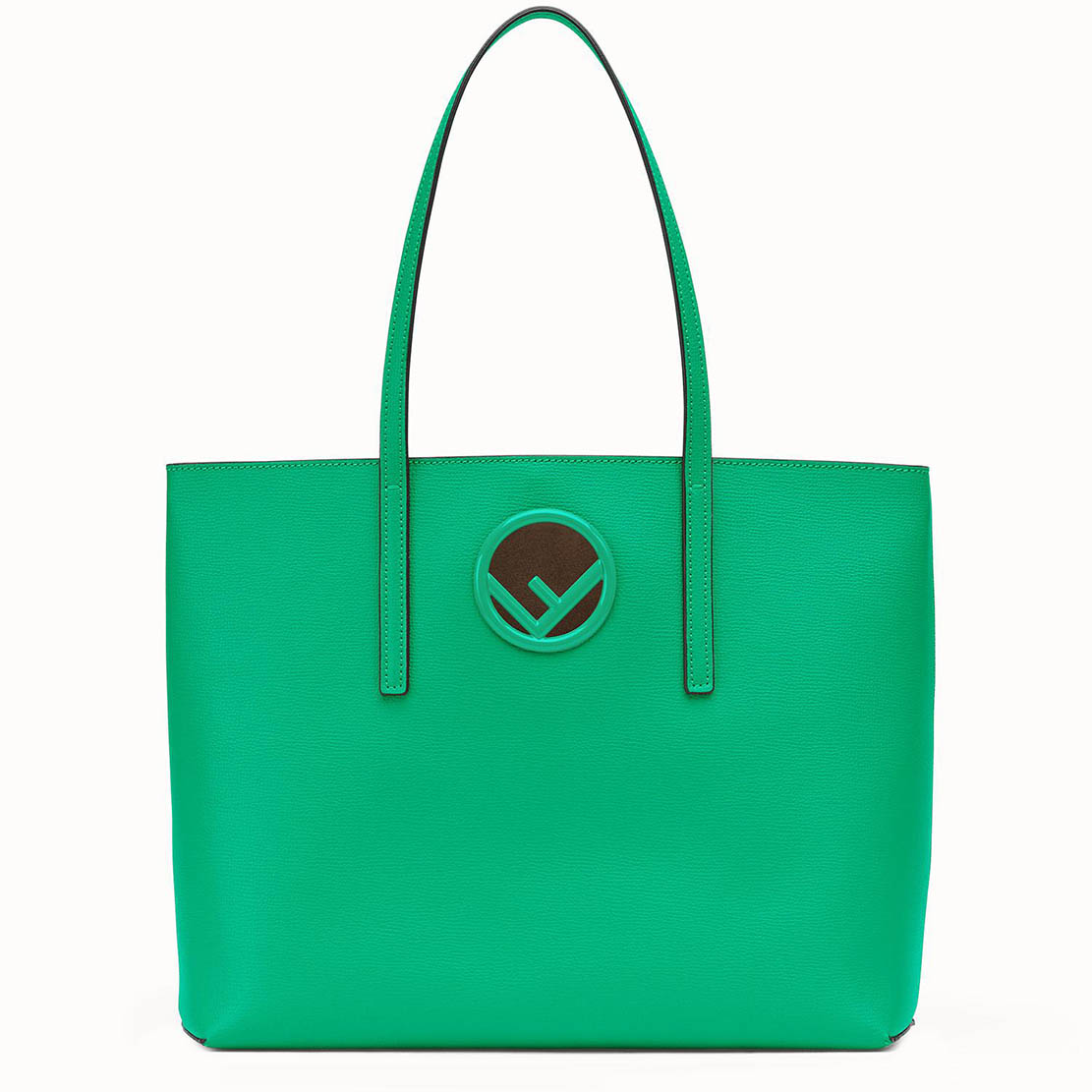 TÚI Fendi Women Leather Logo Shopper Bag-Green