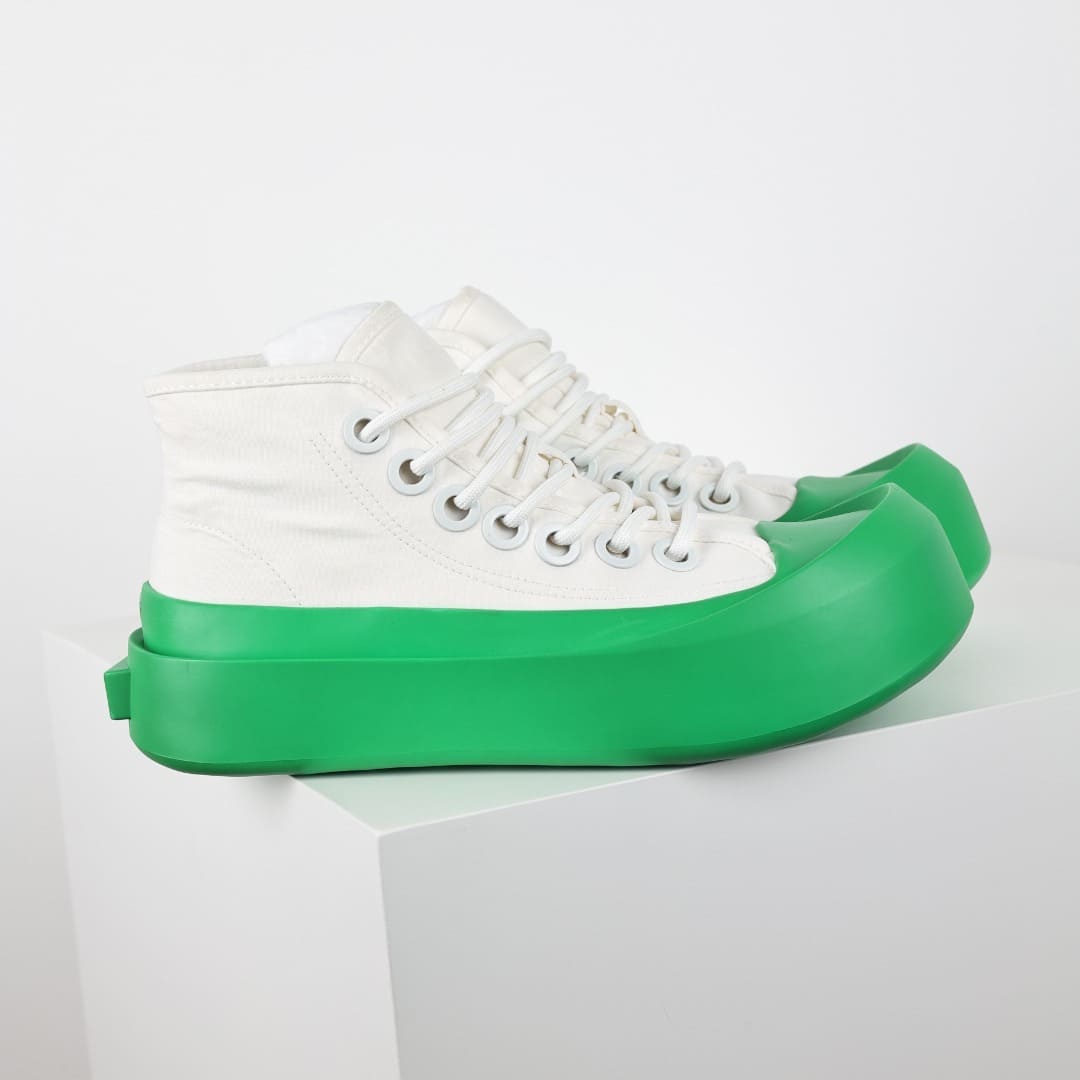GIÀY BOTTEGA VENETA CANVAS HIGH TOP UNISEX TOP QUALITY SHOES AAA