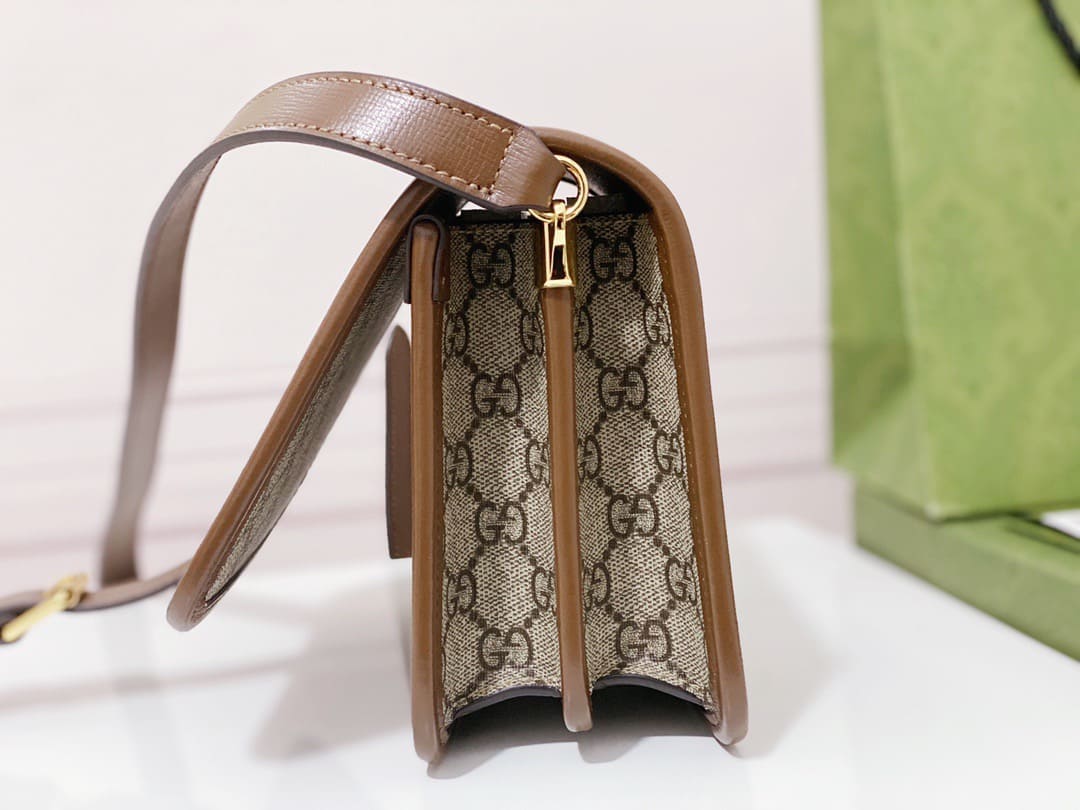 TÚI Gucci GG mini Supreme messenger bag brown Top Quality